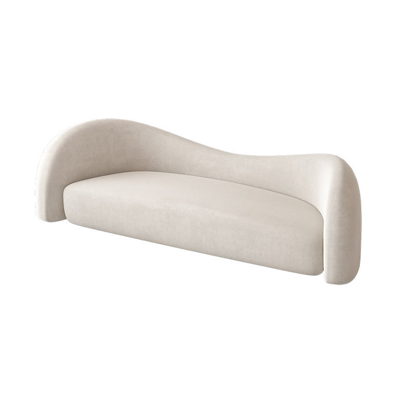 Sloped Arms No Distressing Sofa Modern Scratch Resistant Curved Loveseat