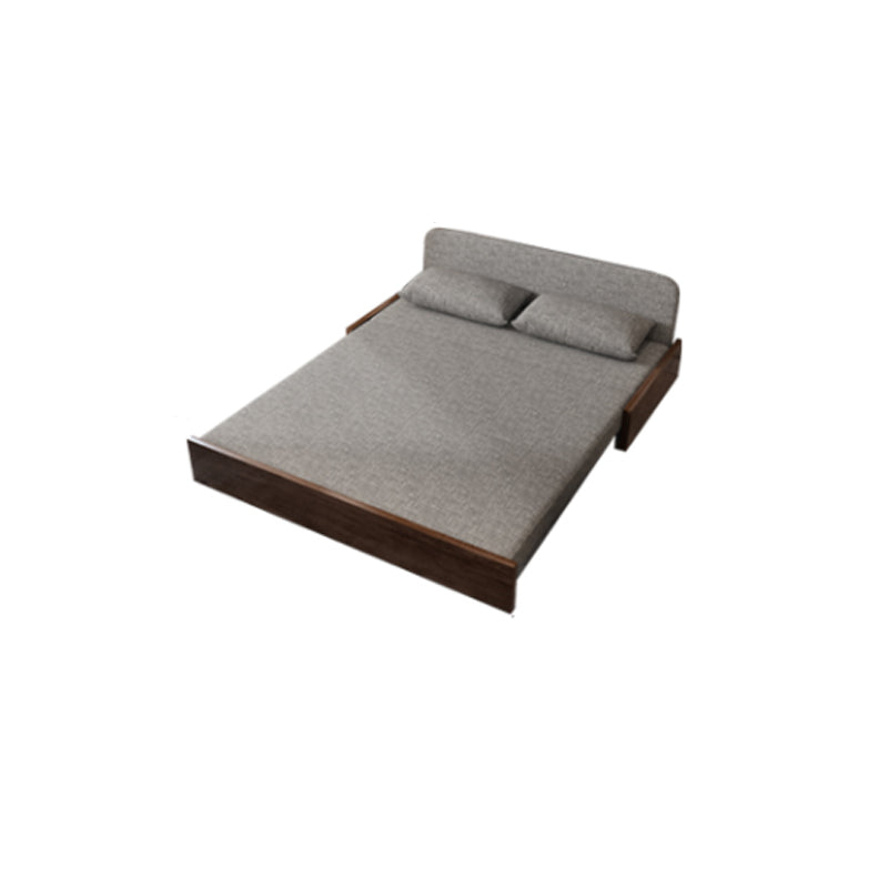 Modern Linen Seating Armless Convertible Sofa Bed with Storage