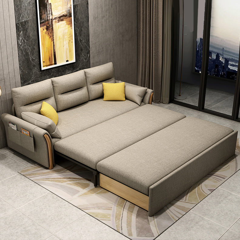Pillow Included Sofa Futon Cushion Back Flared Arms Convertible Sofa