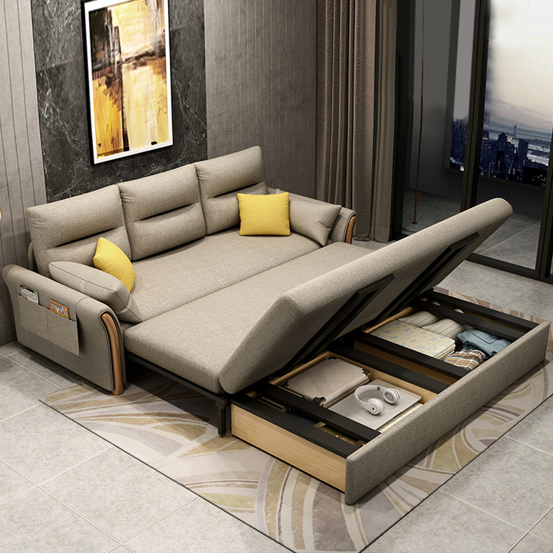 Pillow Included Sofa Futon Cushion Back Flared Arms Convertible Sofa