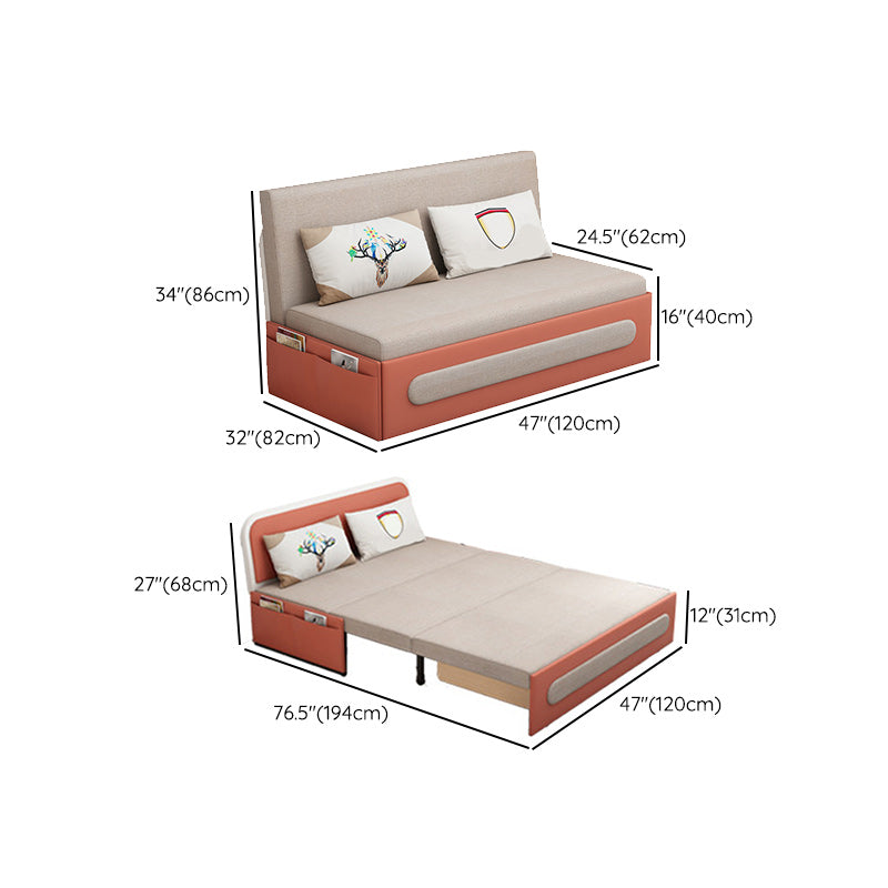 Pillow Included Sofa Futon Armless Cushion Back Convertible Sofa