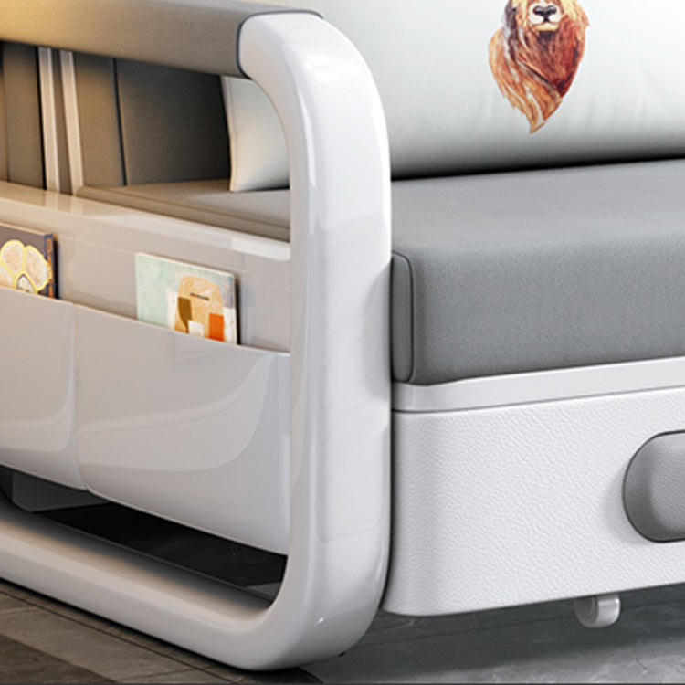 Pillow Included Sofa Futon Square Arms Convertible Sofa with Storage