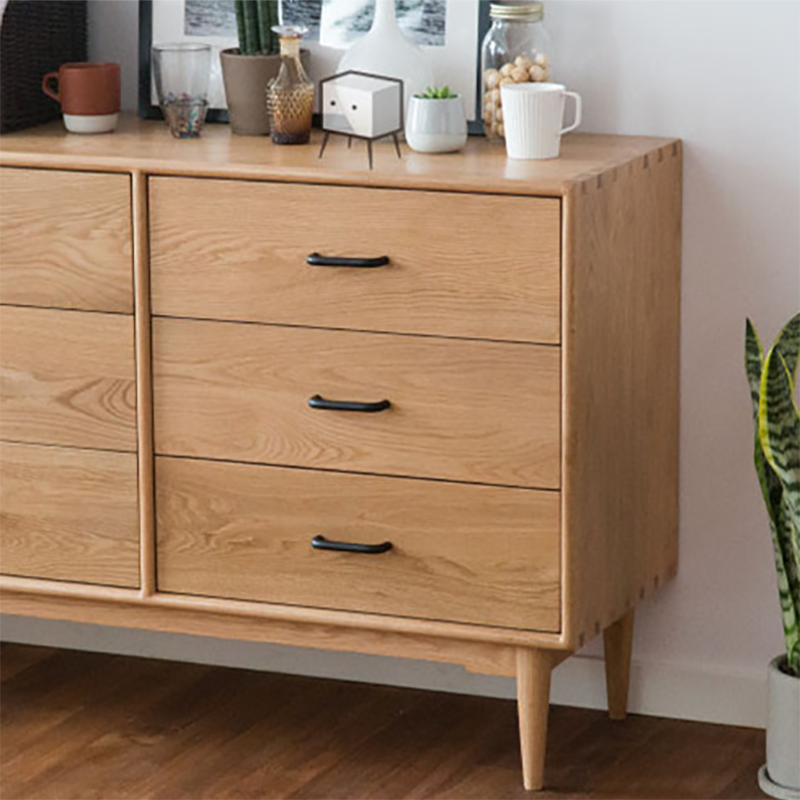 Modern Chest Rectangle Solid Wood 9 - Drawer Straight Legs Accent Chest