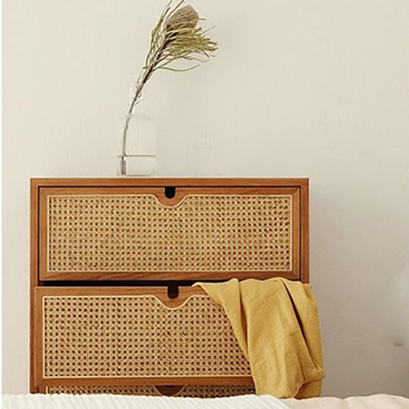 Contemporary Chest Rectangle Wicker&Rattan with Drawer Accent Chest