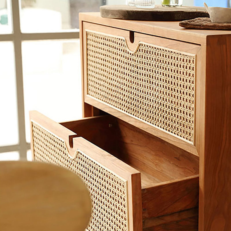 Contemporary Chest Rectangle Wicker&Rattan with Drawer Accent Chest
