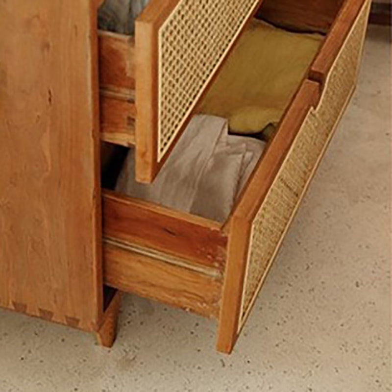 Contemporary Chest Rectangle Wicker&Rattan with Drawer Accent Chest