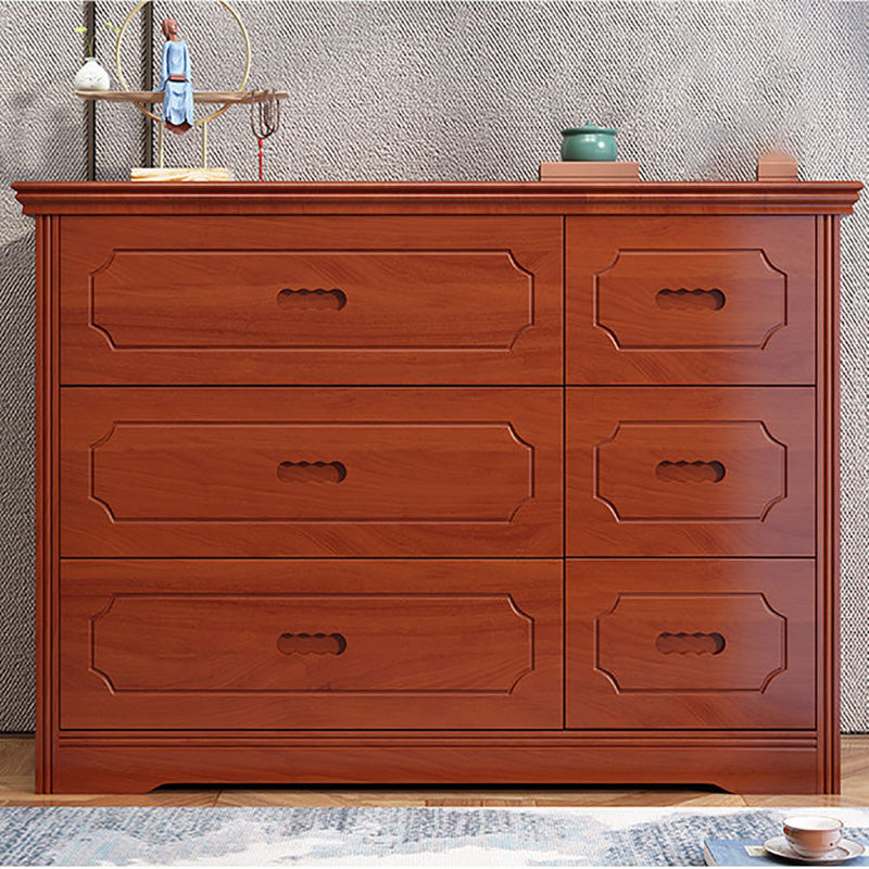 Mid-Century Chest Modern Solid Wood 6 - Drawer Standard Accent Chest