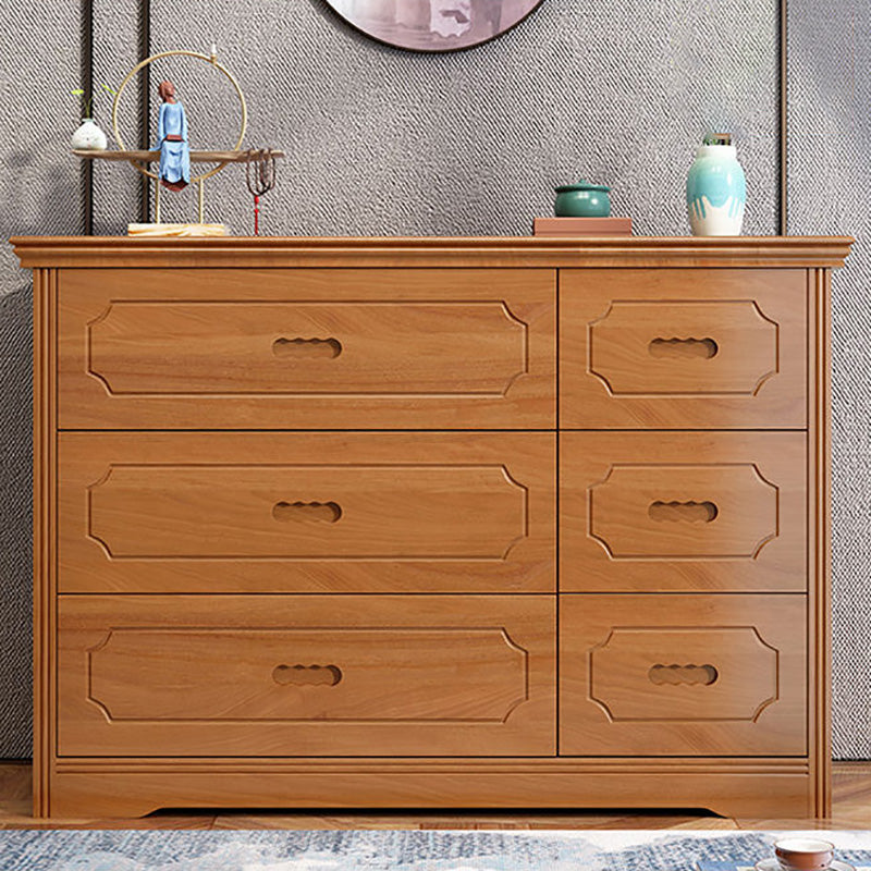 Mid-Century Chest Modern Solid Wood 6 - Drawer Standard Accent Chest