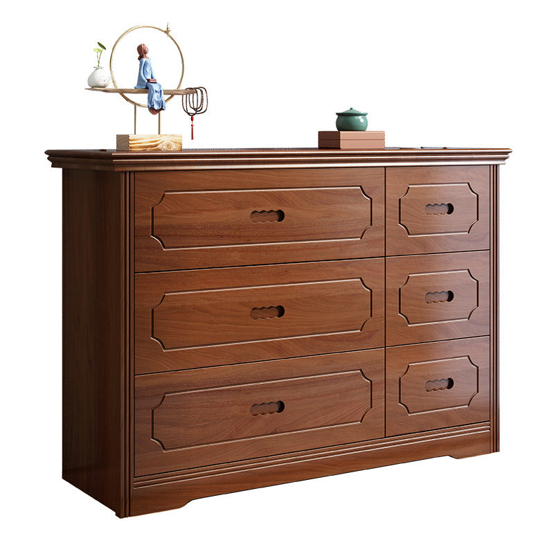 Mid-Century Chest Modern Solid Wood 6 - Drawer Standard Accent Chest