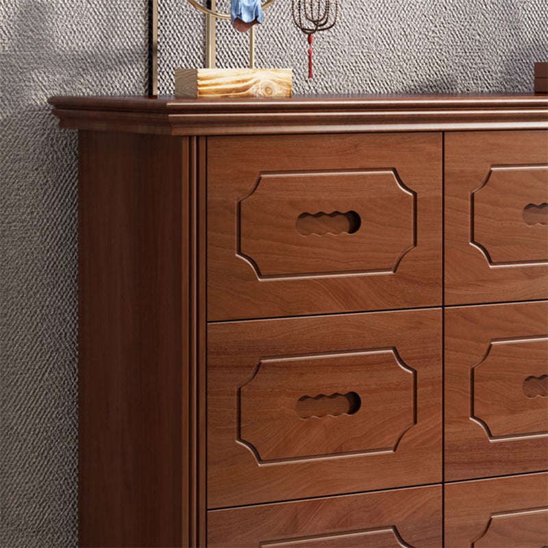 Mid-Century Chest Modern Solid Wood 6 - Drawer Standard Accent Chest