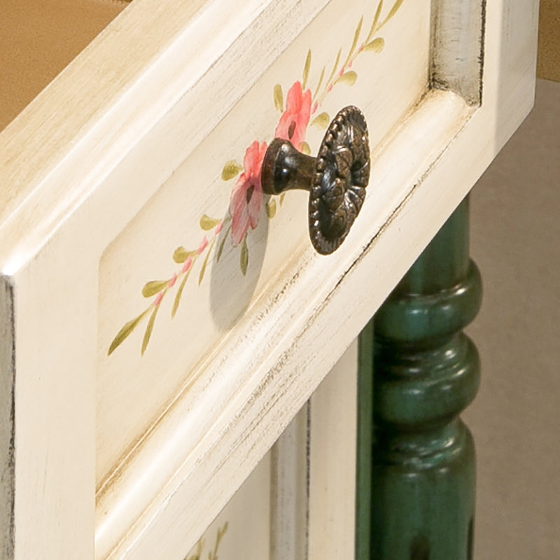 33.07" Tall Wood 2 - Drawer Cabinet 2 Door Accent Cabinet - Wood