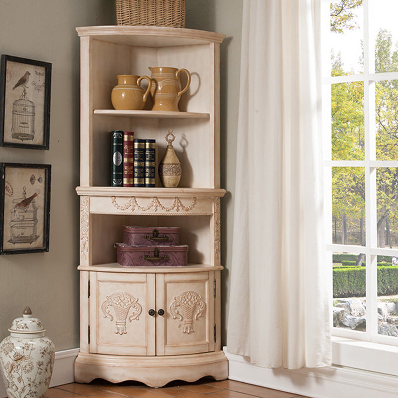Triangular Wood Accent Cabinet Industrial 2 - Door Accent Cabinet