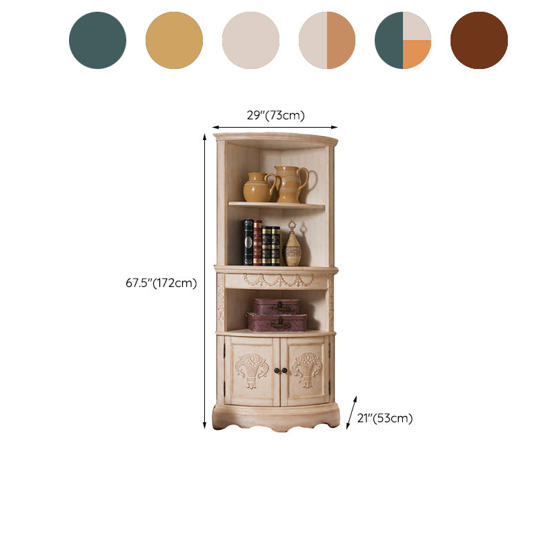 Triangular Wood Accent Cabinet Industrial 2 - Door Accent Cabinet