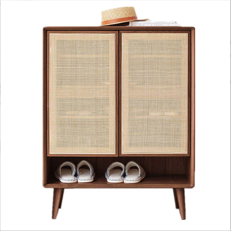 Contemporary Cabinet Rectangle Pine 2 Doors Pendant Pulls Accent Cabinet