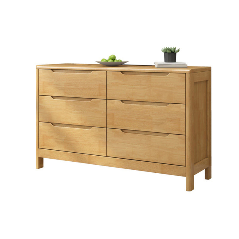Mid-Century Modern Chest Squared Legs with Drawer Solid Wood Accent Chest