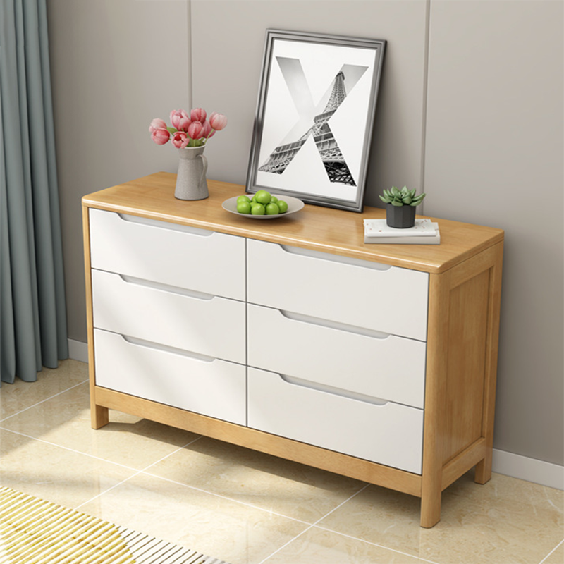 Mid-Century Modern Chest Squared Legs with Drawer Solid Wood Accent Chest
