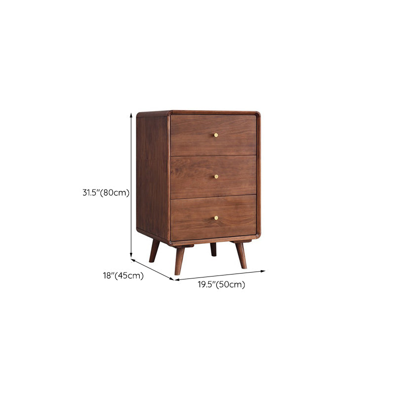 Mid-Century Modern Chest Pine Wood Drawer Knobs Rectangle Accent Chest