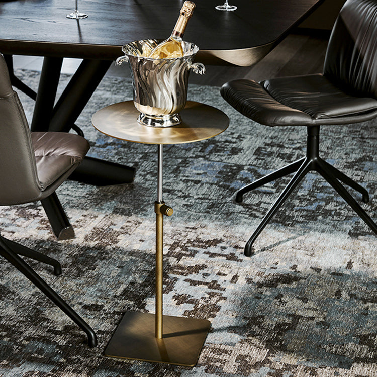 Stainless Steel Pedestal Cocktail Table Round/ Square Top Coffee Table