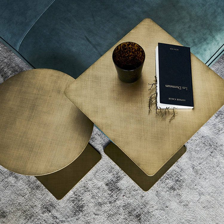 Stainless Steel Pedestal Cocktail Table Round/ Square Top Coffee Table