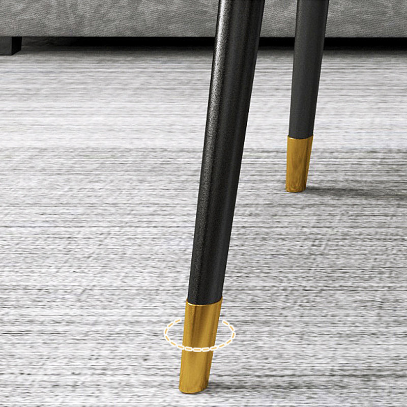 Contemporary Round Coffee Table with 3 Metal Legs and Wooden Top