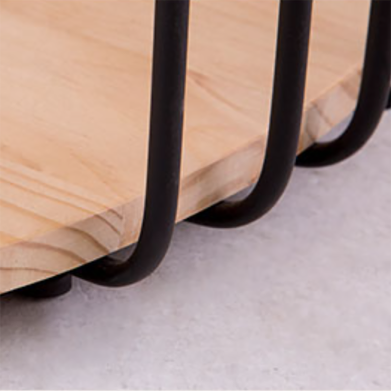 Nordic Solid Wood Round Coffee Cocktail Table with Floor Shelf