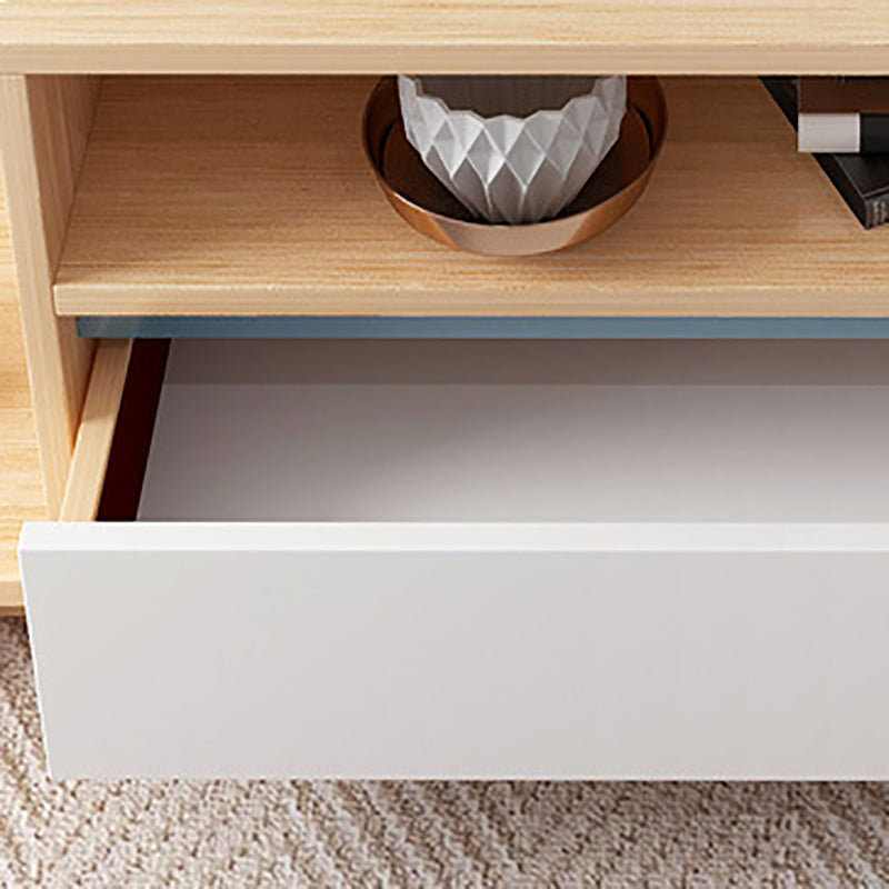 Scandinavian Coffee Table with Shelves and 1 Drawer Cocktail Table