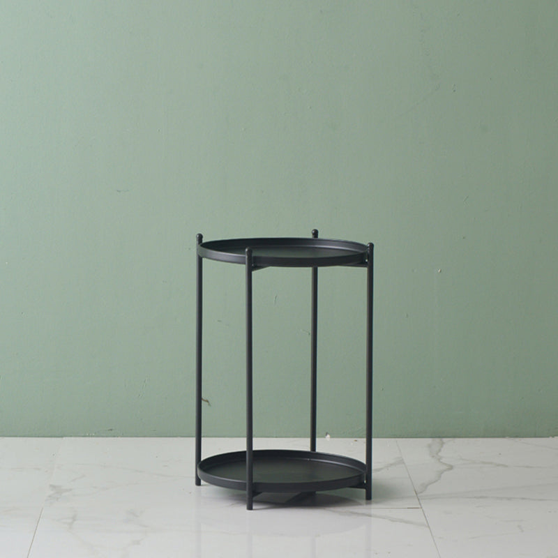 Mid-Century Round Tray Top Side End Table 4 Legs Side Side Table
