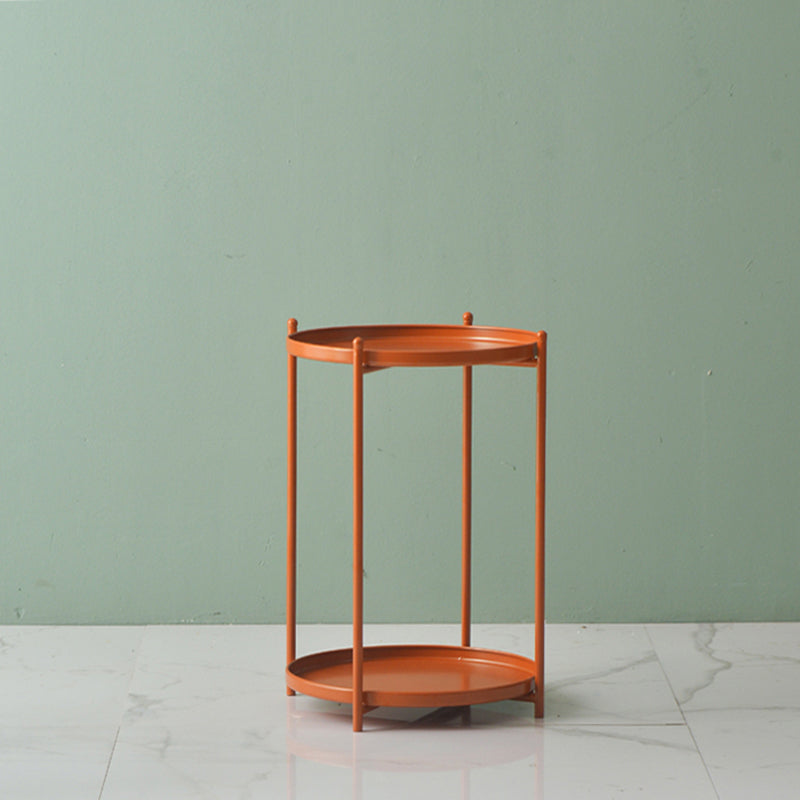 Mid-Century Round Tray Top Side End Table 4 Legs Side Side Table