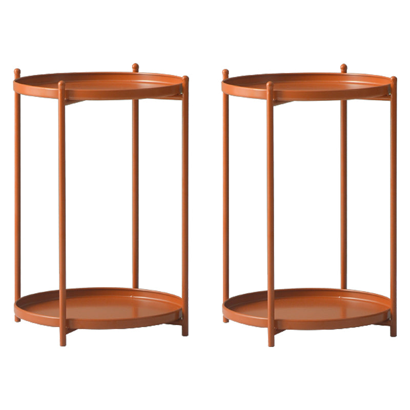 Mid-Century Round Tray Top Side End Table 4 Legs Side Side Table