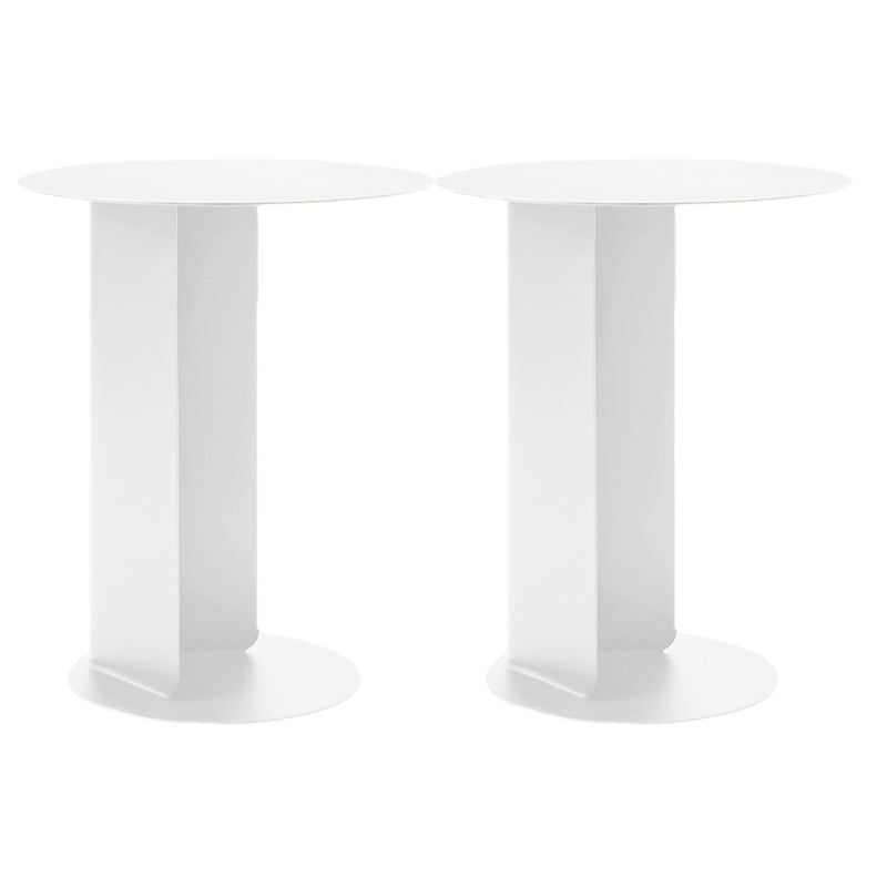 Mid-century Modern Round Side Table 19.68-inch Pedestal End Table