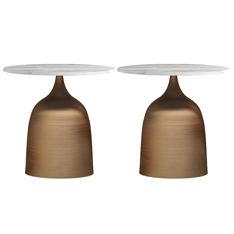 Mid-Century Round Side End Table Pedestal Base Type Sofa Table