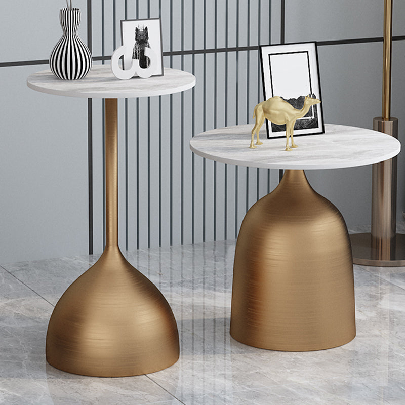 Mid-Century Round Side End Table Pedestal Base Type Sofa Table