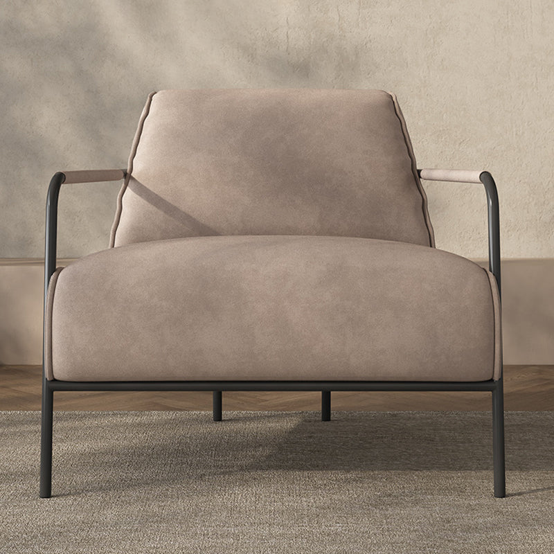 Cushion Back Vanity Armchair Basic Four Leg Chair with Cushion