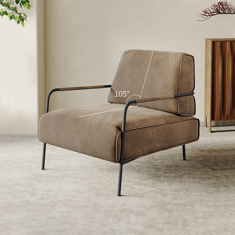Cushion Back Vanity Armchair Basic Four Leg Chair with Cushion