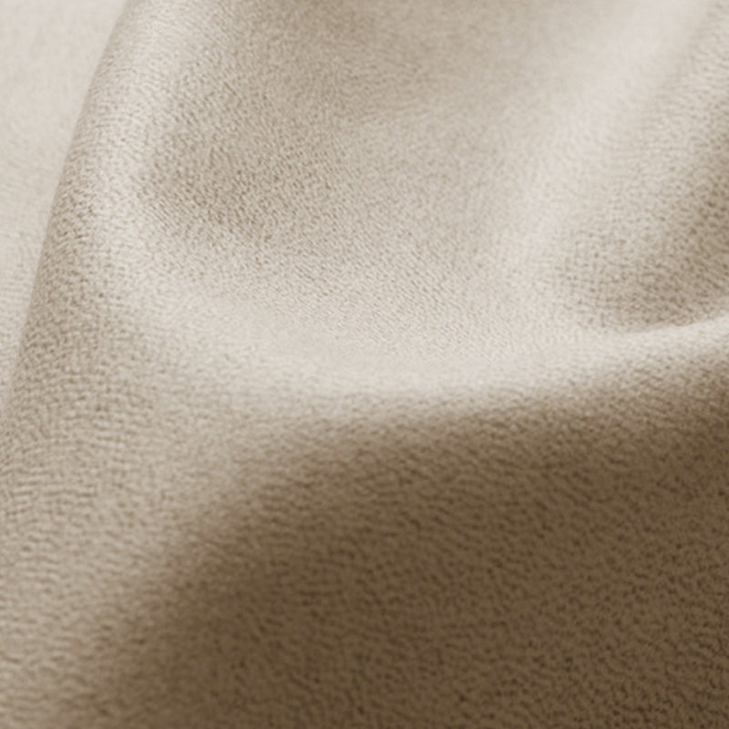 Light Beige Platform Bed Frame Wood and Upholstered Platform Bed with Metal Legs