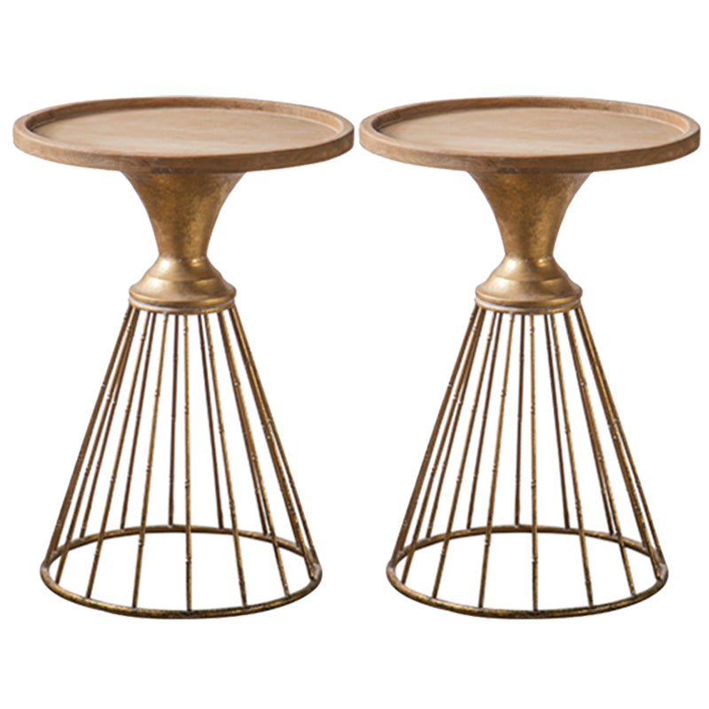 French Country Frame End Table Antique Brass Ironcraft End Table