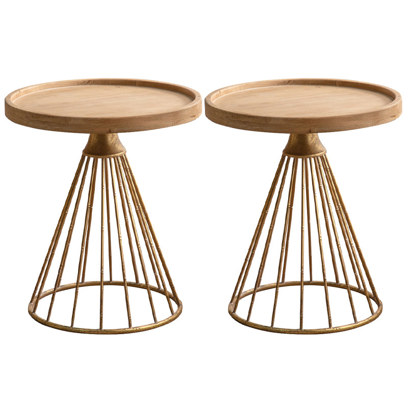 French Country Frame End Table Antique Brass Ironcraft End Table