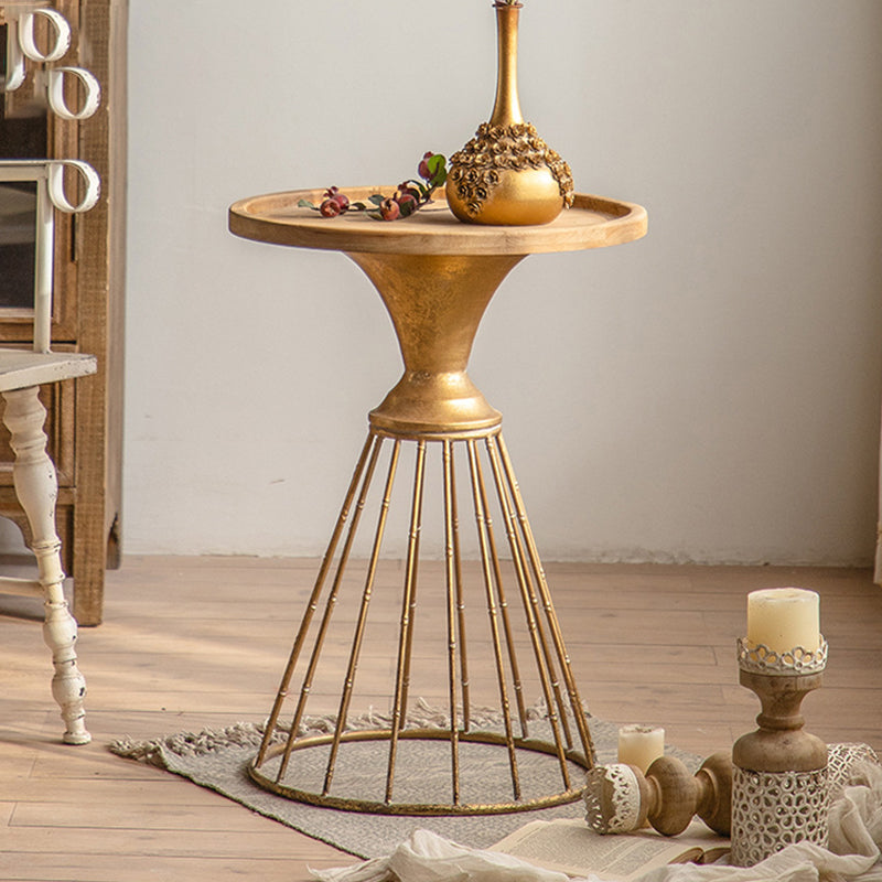 French Country Frame End Table Antique Brass Ironcraft End Table