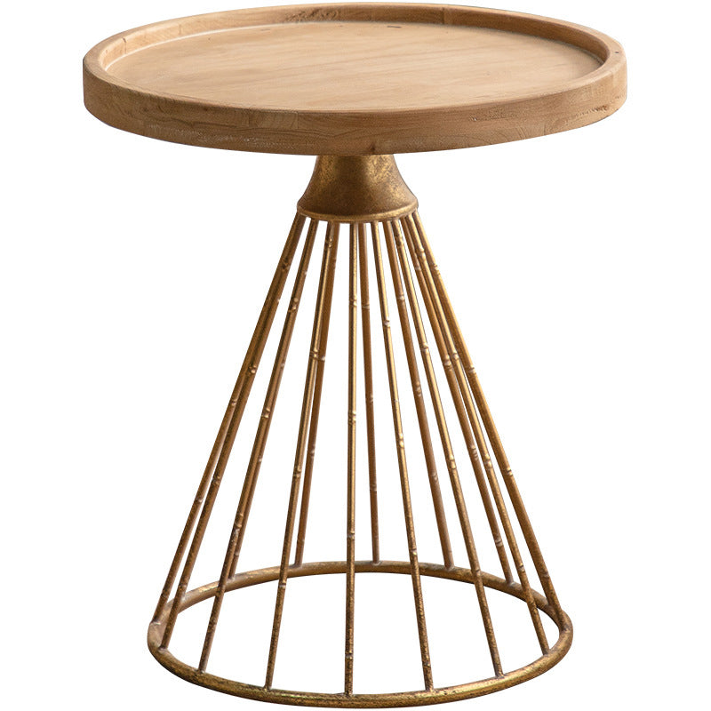 French Country Frame End Table Antique Brass Ironcraft End Table