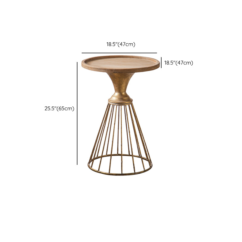 French Country Frame End Table Antique Brass Ironcraft End Table