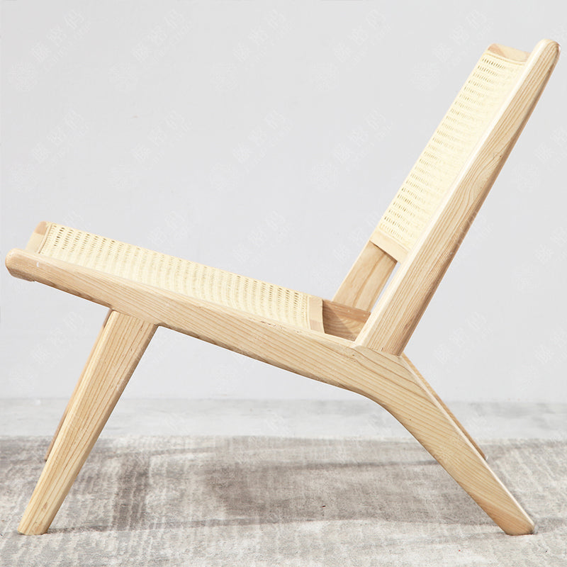 Reclining Lounge Chair Solid Wood Frame Chair for Living Room