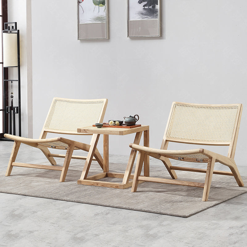 Reclining Lounge Chair Solid Wood Frame Chair for Living Room