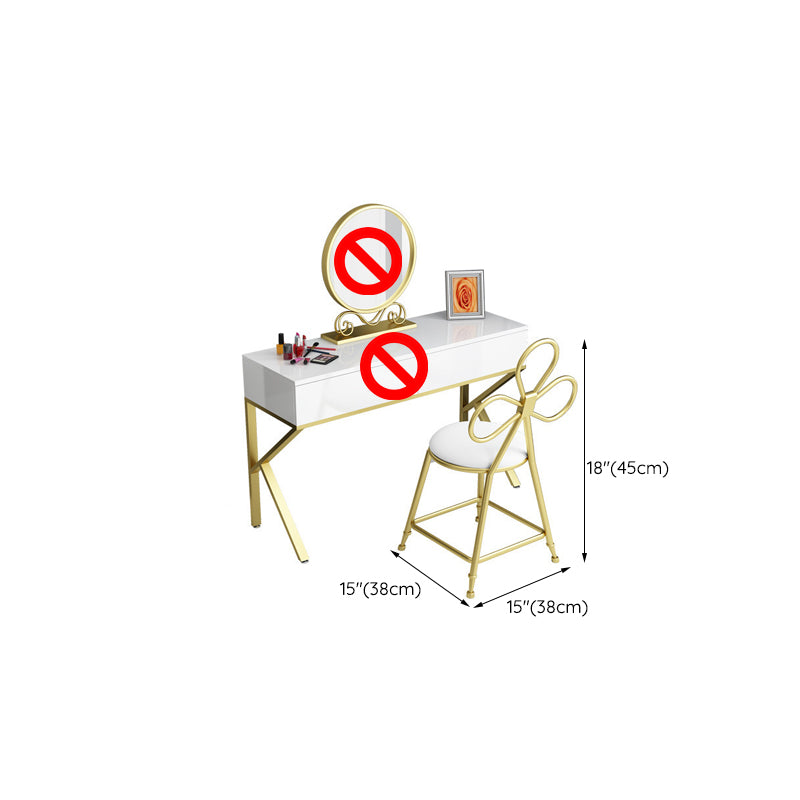 Glam Make-up Vanity 15.74" Wide Vanity Tables with 2 Storage Drawers