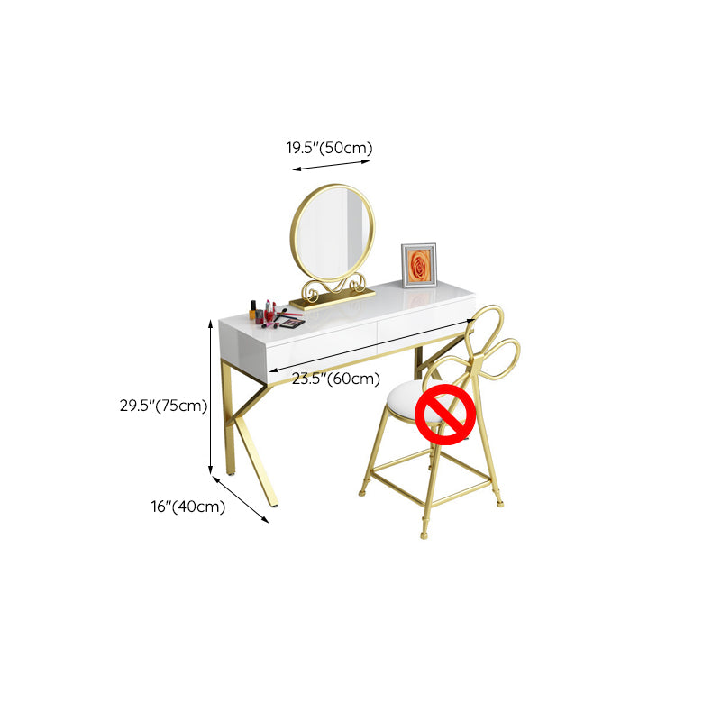 Glam Make-up Vanity 15.74" Wide Vanity Tables with 2 Storage Drawers