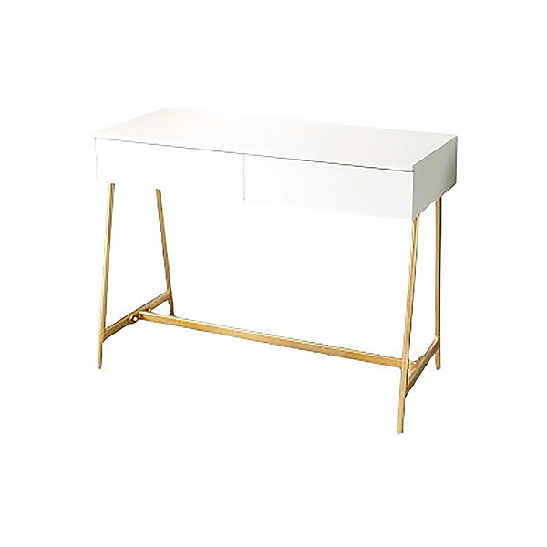 15.74" Wide Makeup Vanity Desk Bright White Vanity Tables with 2 Storage Drawers