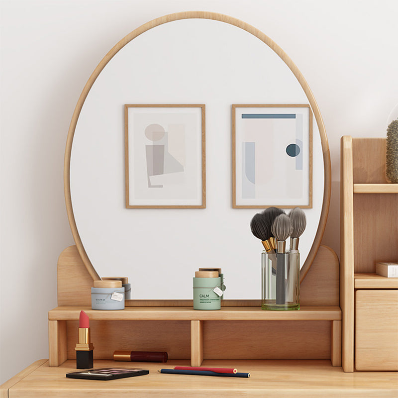 Traditional Vanity Dressing Table Set Solid Wood Vanity Makeup Table Set with Mirror