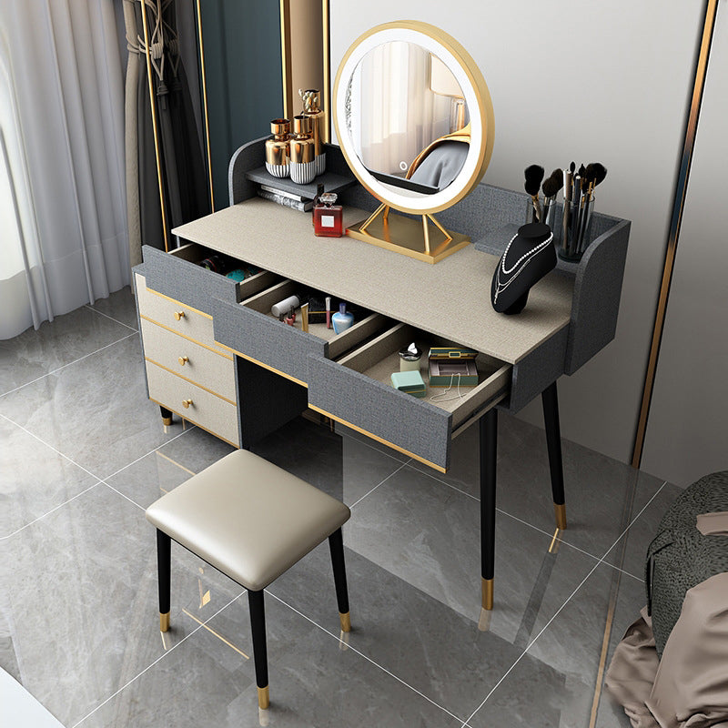 15.74" Wide Make-up Vanity with Drawer Modern Style Wooden Makeup Table