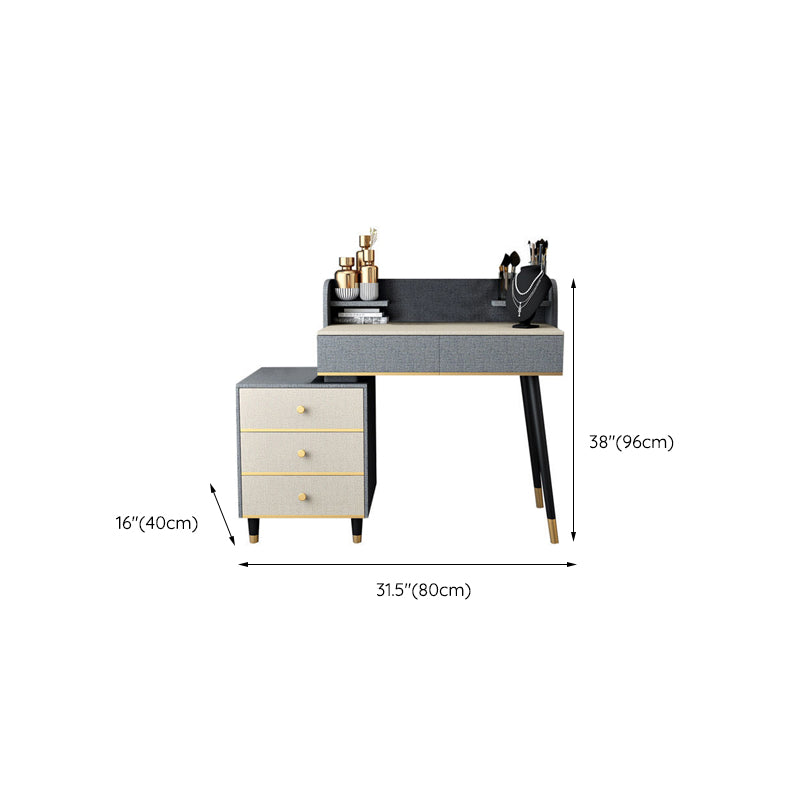 15.74" Wide Make-up Vanity with Drawer Modern Style Wooden Makeup Table