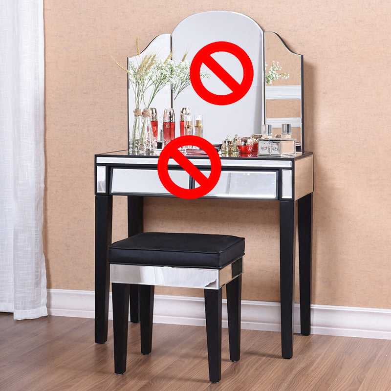 Contemporary Vanity Dressing Table Solid Wood Makeup Vanity Desk