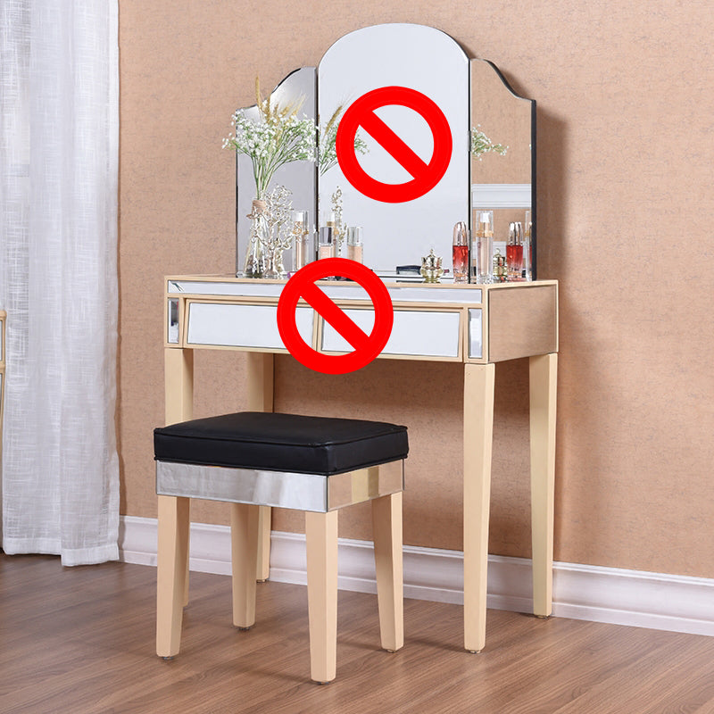 Contemporary Vanity Dressing Table Solid Wood Makeup Vanity Desk